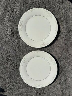 Noritake "SILK RIBBONS" Pattern #3996 ~ Set of 2 ~ Salad Plates ~ 8 1/4"